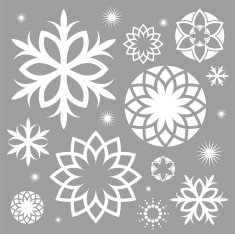 Snowflake Abstract Christmas collection