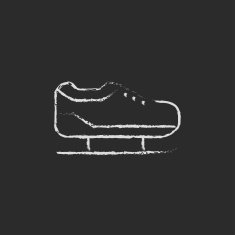 Skate icon drawn in chalk N2