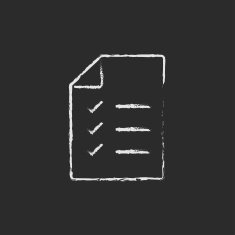 Shopping list icon drawn in chalk N2
