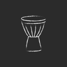 Timpani icon drawn in chalk