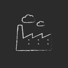 Factory icon drawn in chalk N4