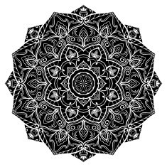 Silhouette of black mandala N2