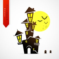 Haloween greeting card cartoon design N6