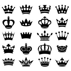 Crown collection - vector silhouette