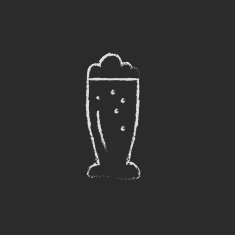 Glass of beer icon drawn in chalk N2