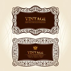 vintage frames labels vector decor N2