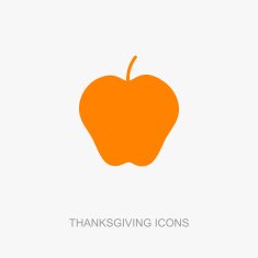Apple icon Harvest Thanksgiving vector