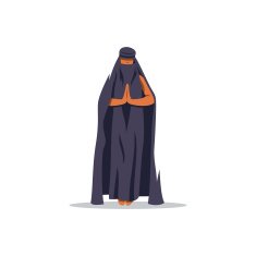 Young Arab woman in traditional dress Vector Illustration N3