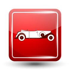 Retro Car Square Icon N2