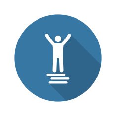 Winner Icon Business Concept Flat Design