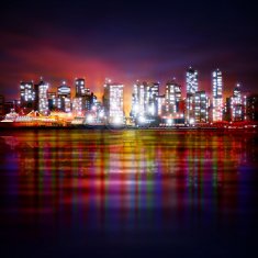 abstract background with panorama of vancouver N6