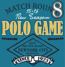 Polo club design set vector N2