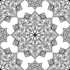 Vector black seamless ornament N2