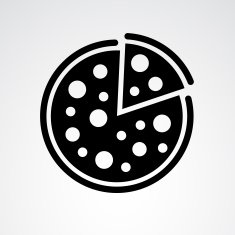 Pizza icon isolated on white background