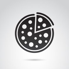 Pizza icon isolated on white background N2