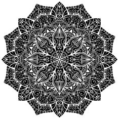 Black oriental mandala N2