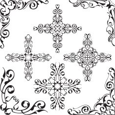 Baroque luxury corner art set N2