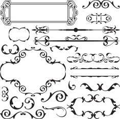 Set of vintage baroque elements N2