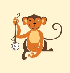 Monkey clock N2