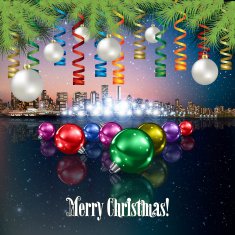 Abstract background with Christmas decorations N3