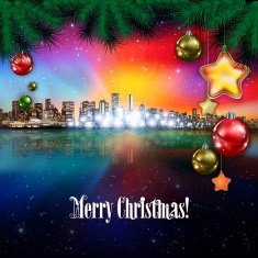 Abstract background with Christmas decorations N6