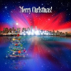 Abstract background with Christmas decorations N7