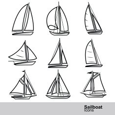 Sailboat vector N2