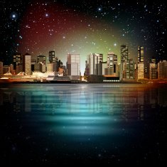 abstract background with panorama of vancouver N15