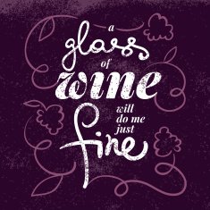 Wine list typographic poster N2