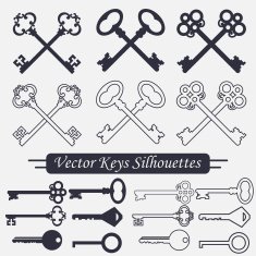 Crossed keys set - vector