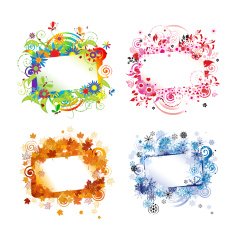 Four seasons design frames with place for your text N2