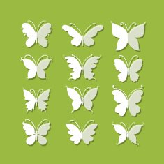 Set of butterflies for your design N2