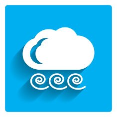 Cloudy with strong wind