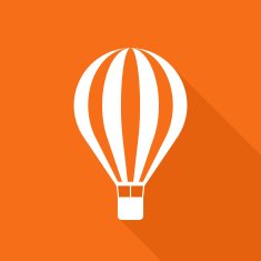 Hot air balloon vector icon modern minimal flat design style N2