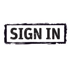 Black vector grunge stamp SIGN IN N2