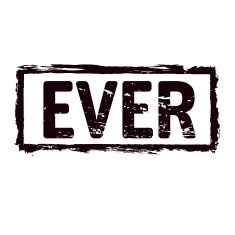 Black vector grunge stamp EVER N2