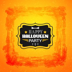 Happy Halloween card Typography letters font type