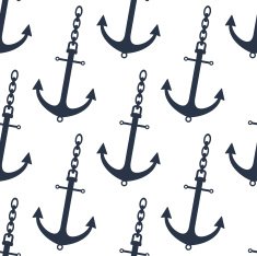 Gray ship anchors seamless pattern N2