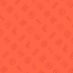 Vector square background with monochrome music icons N2