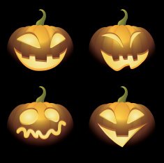 Halloween-pumpkin silhouette