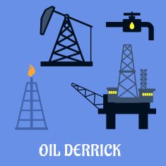 Oil derrick and mining concept