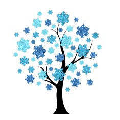 Blue winter tree N2