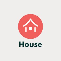Icon house Vector abstract silhouette