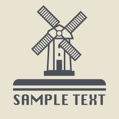 Windmill icon or sign