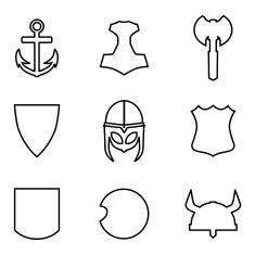 Vector medieval weapon N3