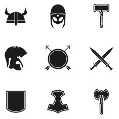 Vector medieval weapon N4
