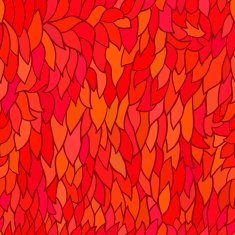 seamless pattern with autumn leaves in orange tones N2