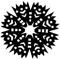 Handmade paper cut with scissors snowflake silhouettes N2