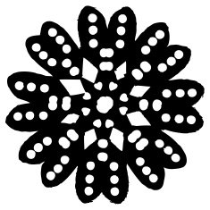 Handmade paper cut with scissors snowflake silhouettes N4