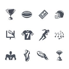Rugby or american football icons